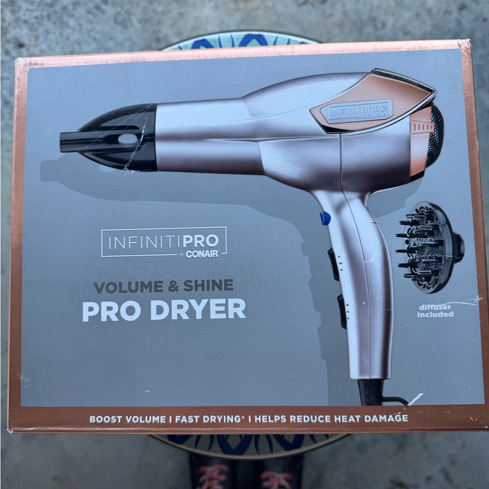 InfinitiPro Conair Silver Hair Dryer